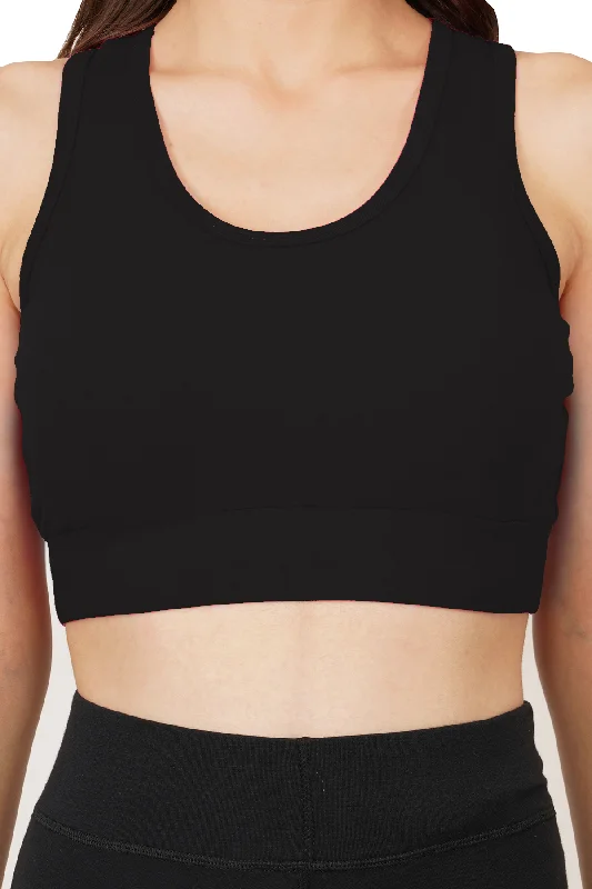 Bamboo Fabric Sports Bra | Non Padded, Non Wired, Seamless and Full Coverage | Clean