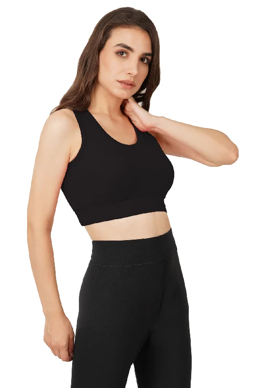 Bamboo Fabric Sports Bra | Non Padded, Non Wired, Seamless and Full Coverage | Clean