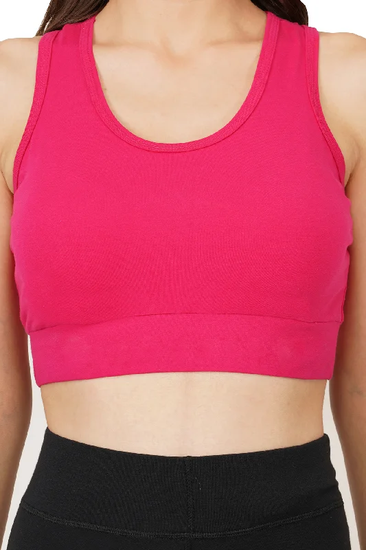 Bamboo Fabric Sports Bra | Non Padded, Non Wired, Seamless and Full Coverage | Clean