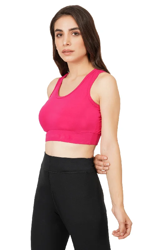 Bamboo Fabric Sports Bra | Non Padded, Non Wired, Seamless and Full Coverage | Clean