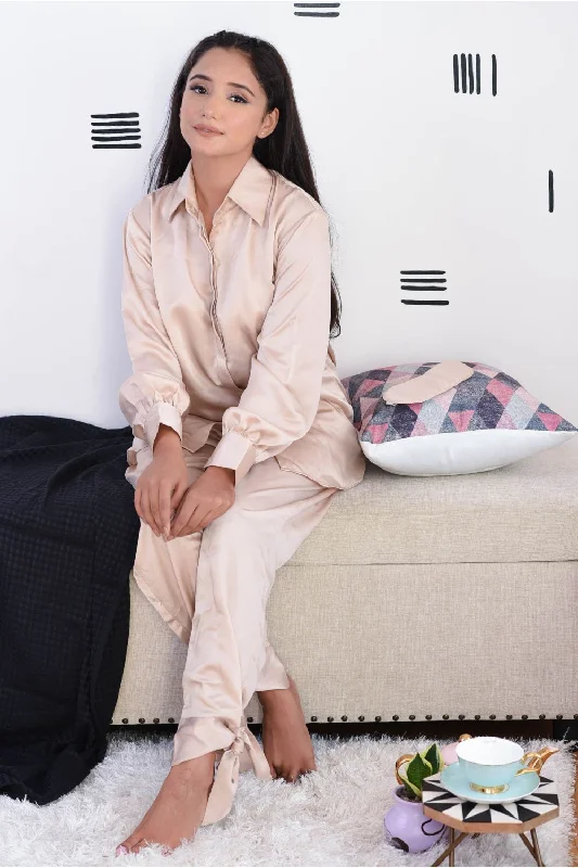 ETERNAL : BEIGE KNOT NIGHTWEAR SET