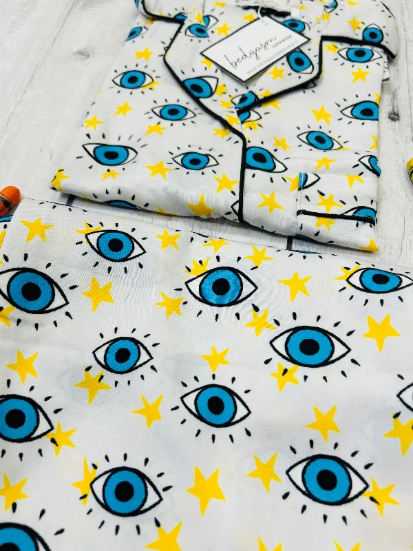 Evil Eye in White Nightwear Set