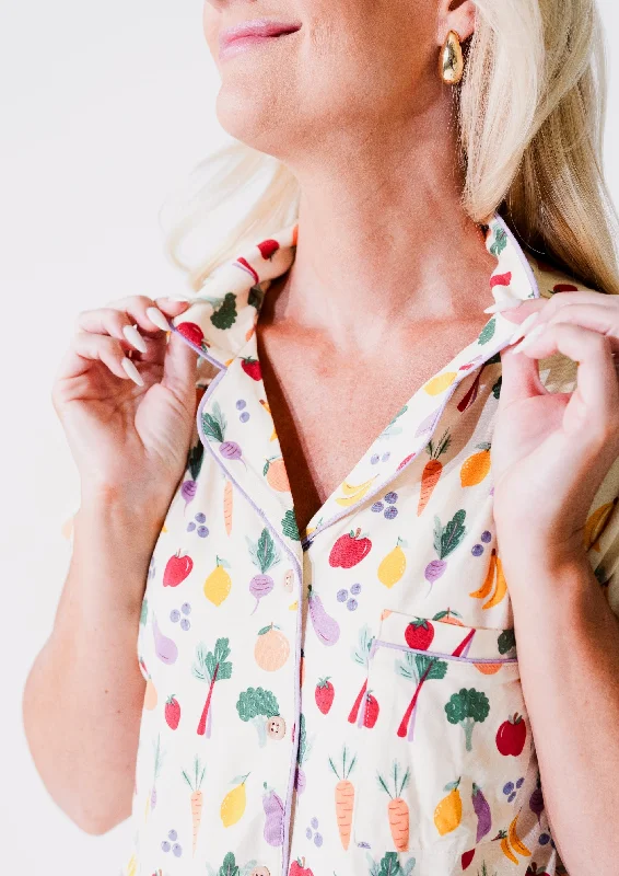 Ladies Button Up Short Set - FARMERS MARKET