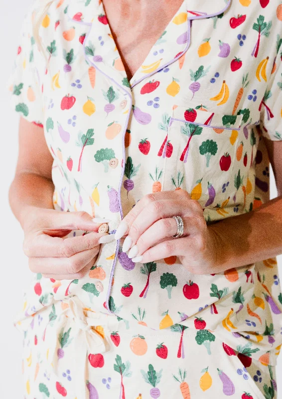 Ladies Button Up Short Set - FARMERS MARKET