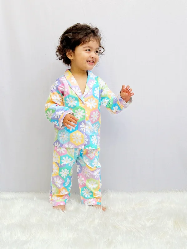 Pastel Flower Pajama Set Nightwear Set