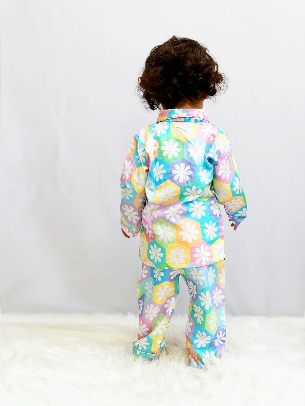 Pastel Flower Pajama Set Nightwear Set