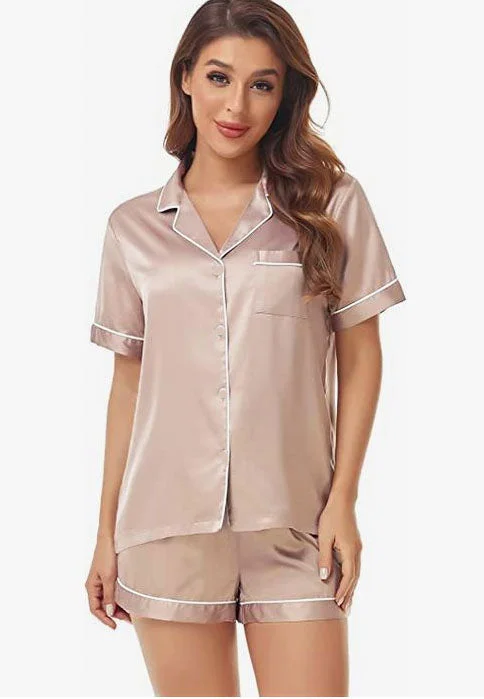 Satin PJ Set - Champagne