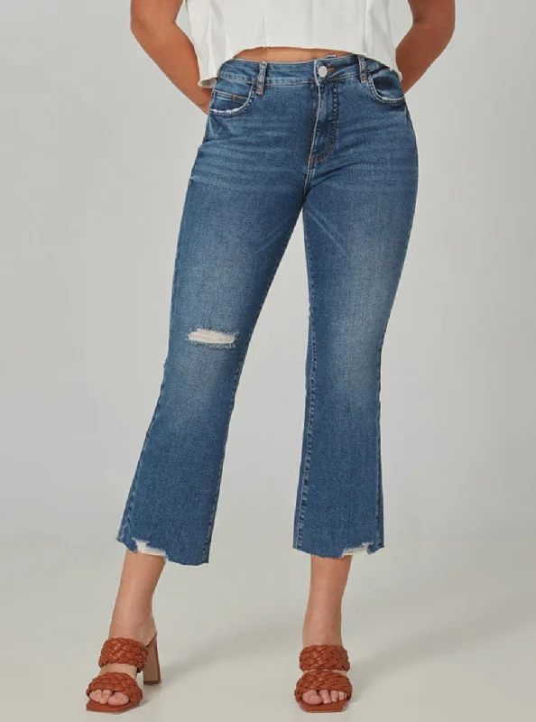 BILLIE-DIS High Rise Bootcut Jeans - Dim Sky