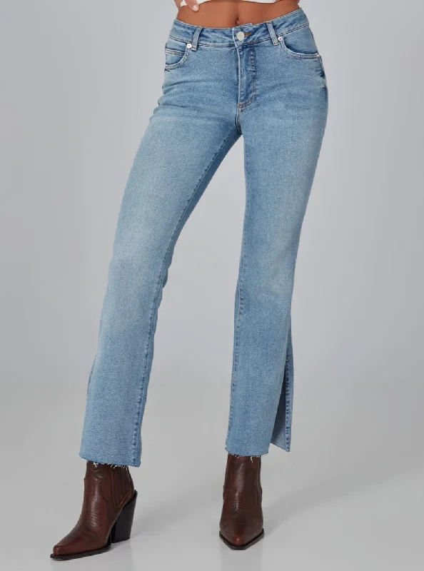 BILLIE-DS High Rise Bootcut Jeans - Dusty Sky