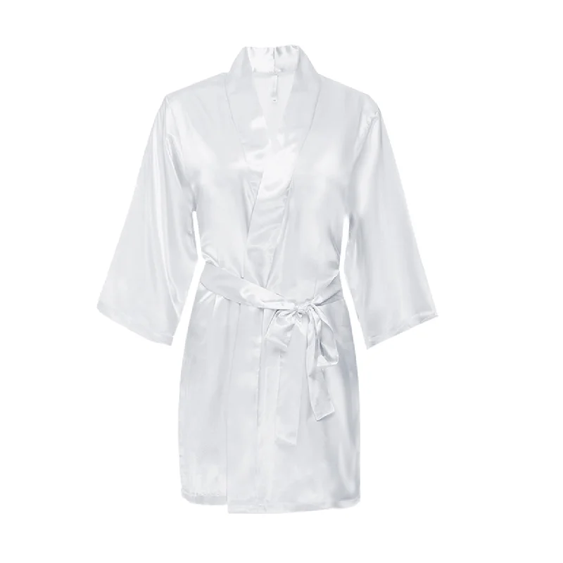 Bridal Satin Robe with Wedding Ring