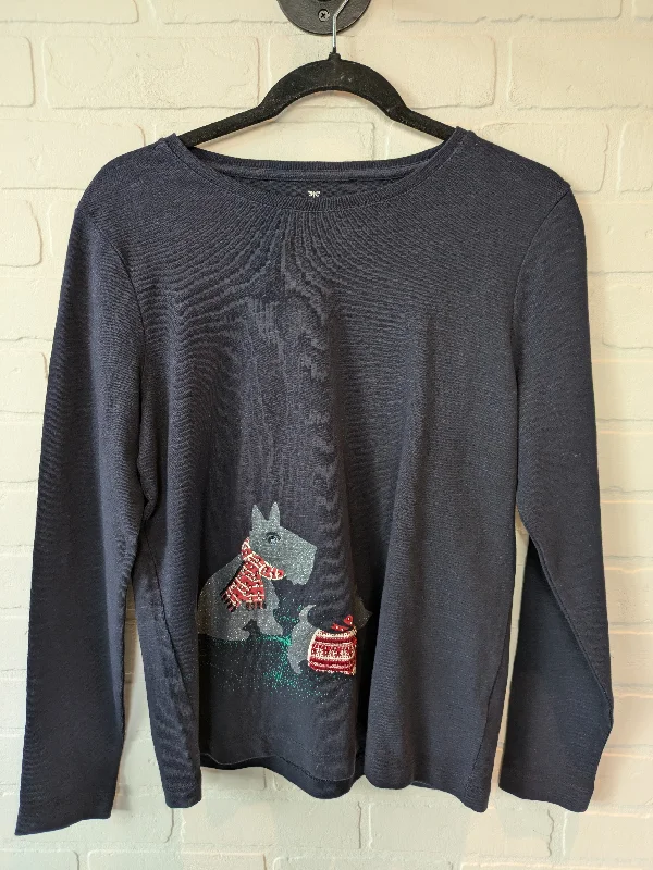 Top Long Sleeve By Talbots In Blue, Size: S