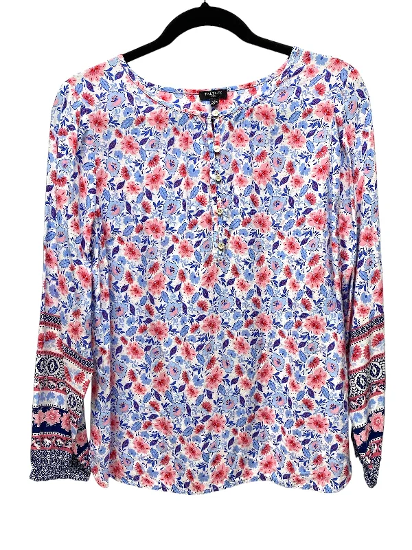 Top Long Sleeve By Talbots In Floral Print, Size: L