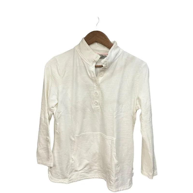 Top Long Sleeve By Talbots In Ivory, Size: Petite  M