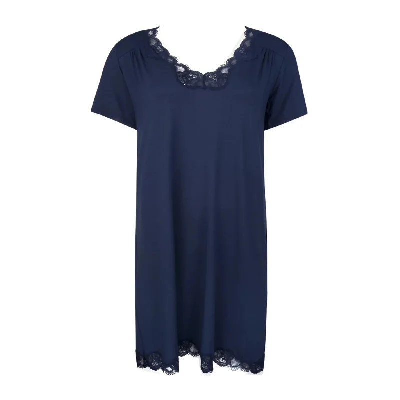 Antigel Simply Perfect Capped Sleeve Nightie Bleu Marine