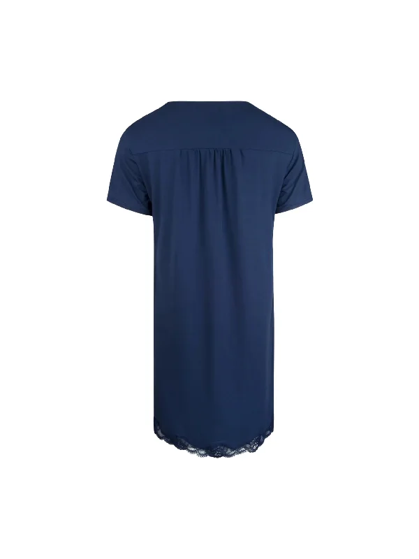 Antigel Simply Perfect Capped Sleeve Nightie Bleu Marine