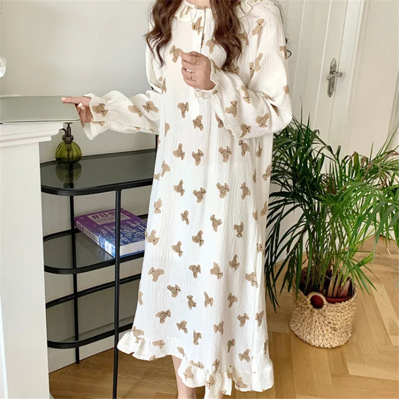 Teddy Bear Print Nightgown