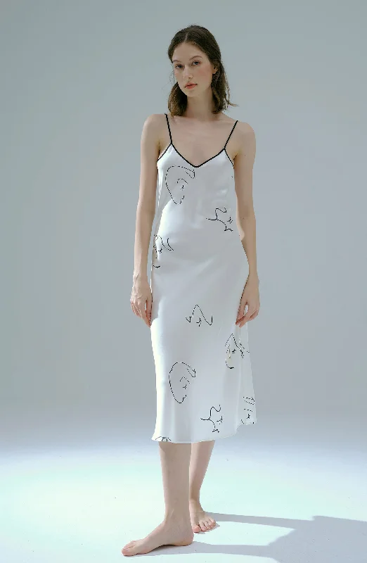 The Dream Midi Silk Slip Dress