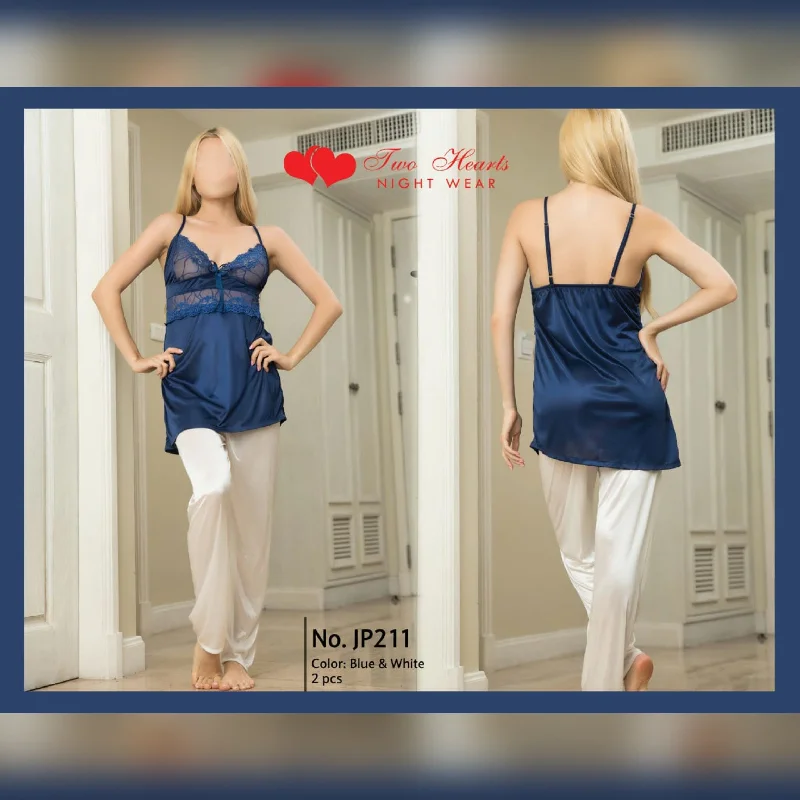 Sleeveless Night Suit -Blue