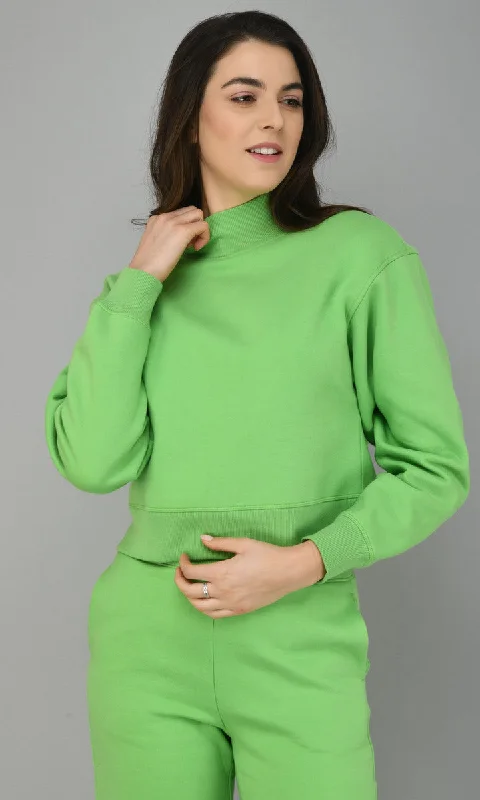 Glam Green Fleece SweatShirt