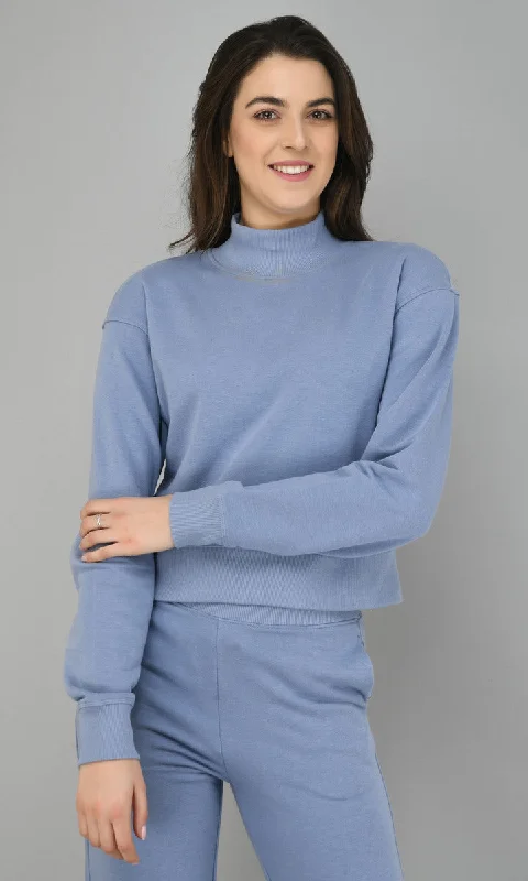 Ice-Blue Fleece SweatShirt