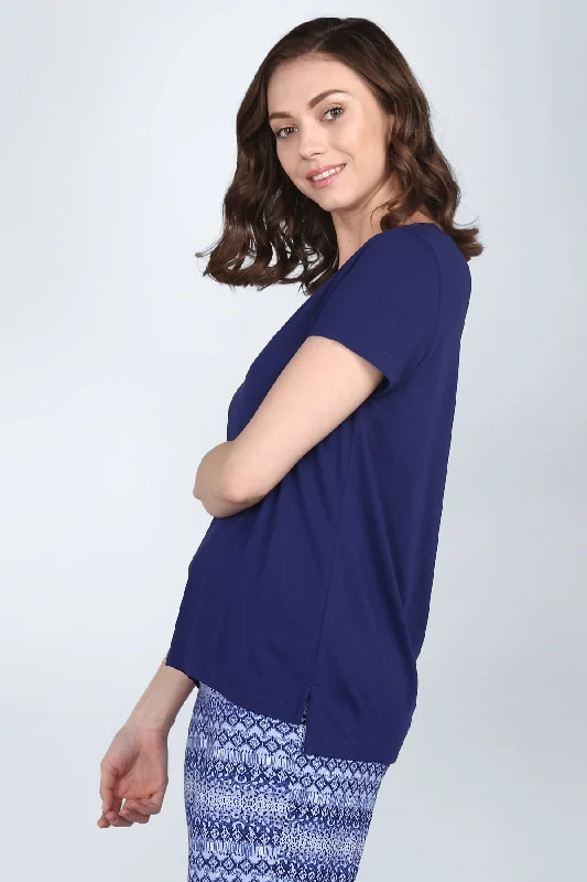 Royal Blue V-Neck Top