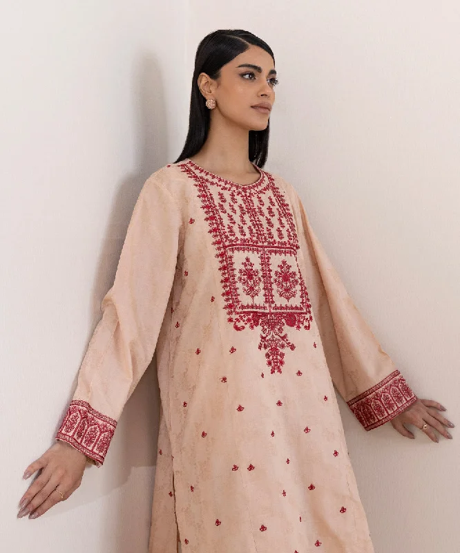 Embroidered Cotton Jacquard Shirt