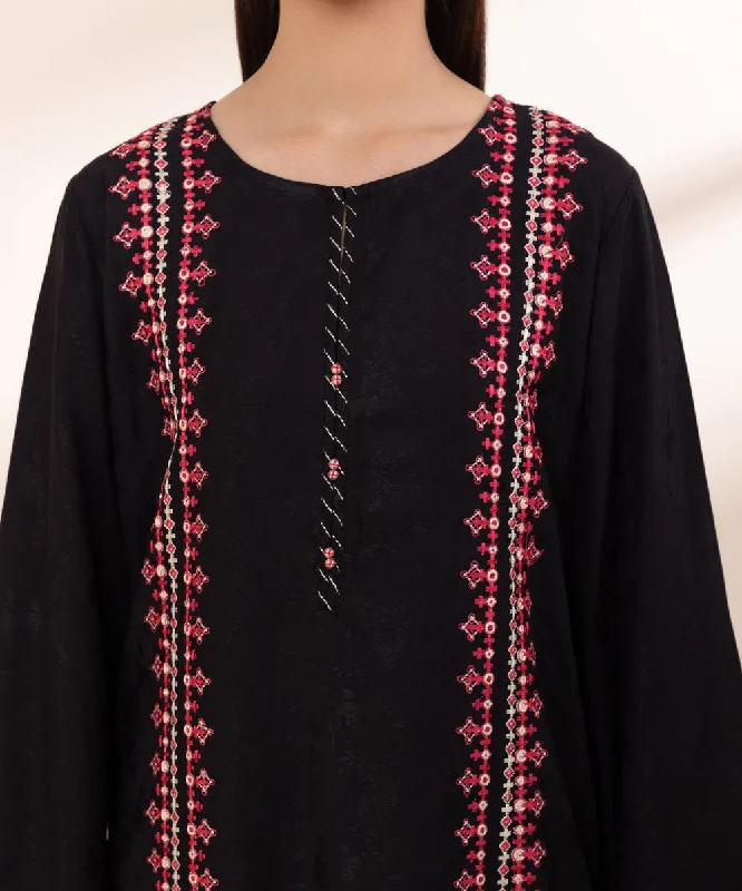 Embroidered Linen Jacquard Shirt