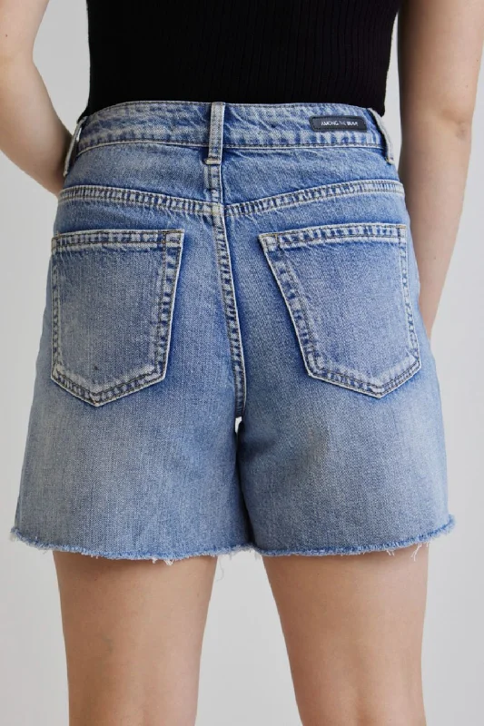 Aimee Mid Blue Denim Shorts