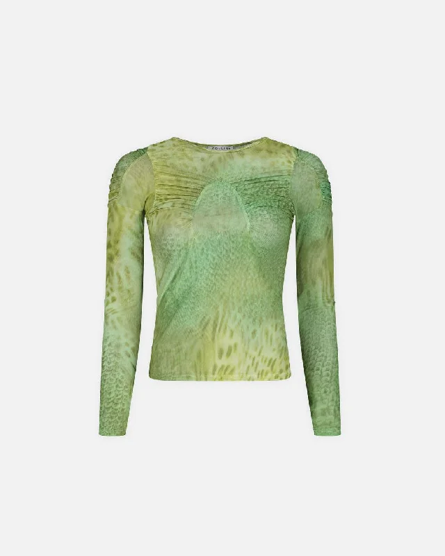 ARC LONG SLEEVE TOP GREEN GECKO