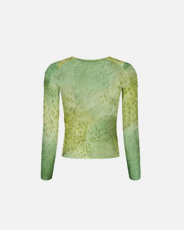 ARC LONG SLEEVE TOP GREEN GECKO