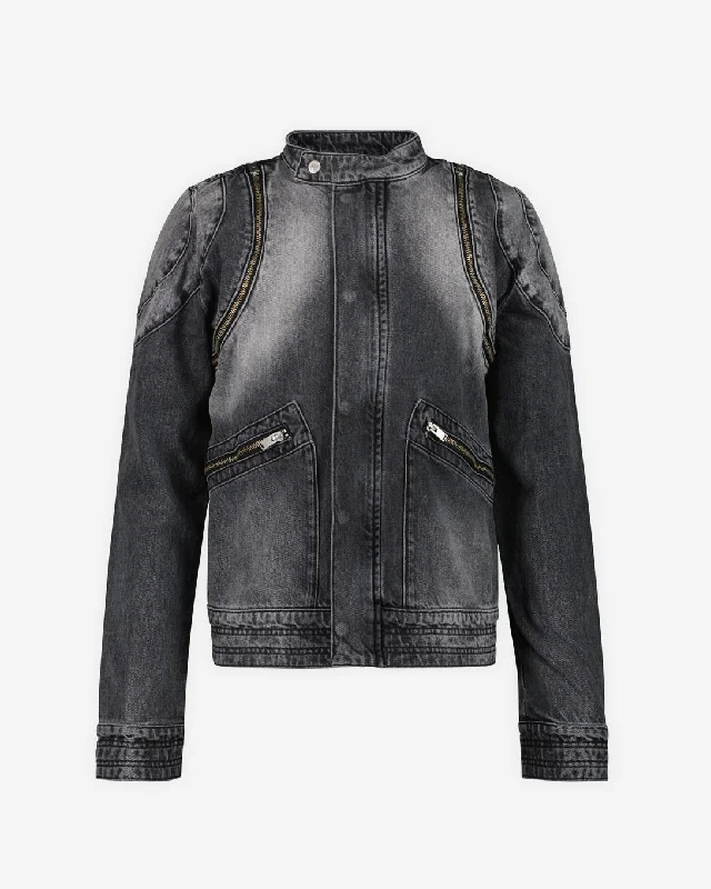 Downtown La Denim Moto Jacket