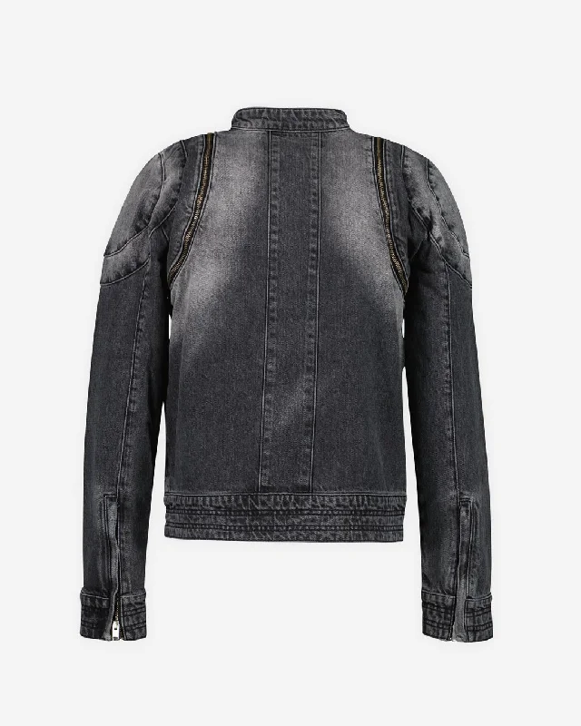 Downtown La Denim Moto Jacket