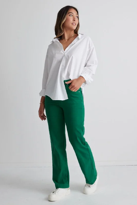 Billie Apple Green Wide Leg Jeans