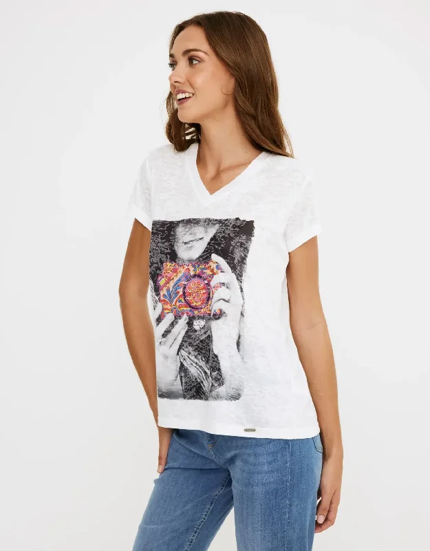 Camiseta Manga Corta con Strass - Skit