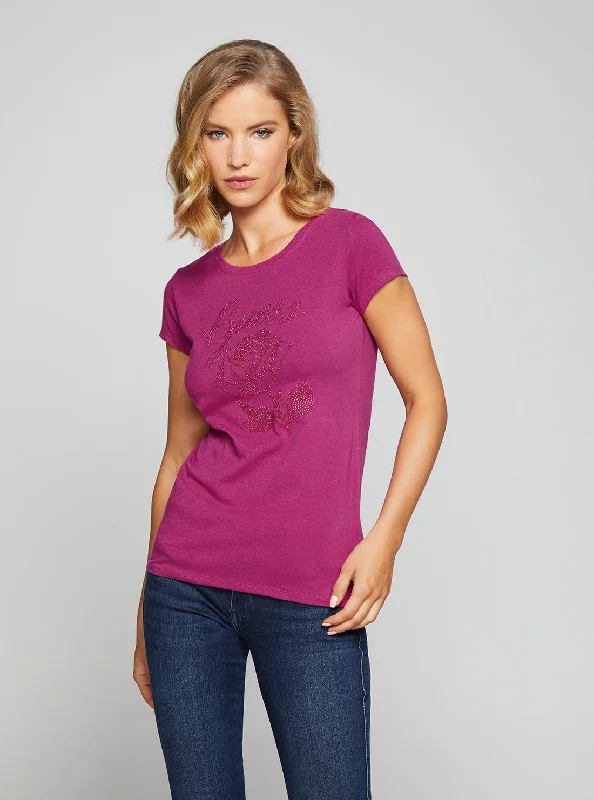 Eco Magenta Rose Logo T-Shirt