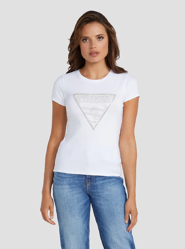 Eco White Crystal Logo T-Shirt