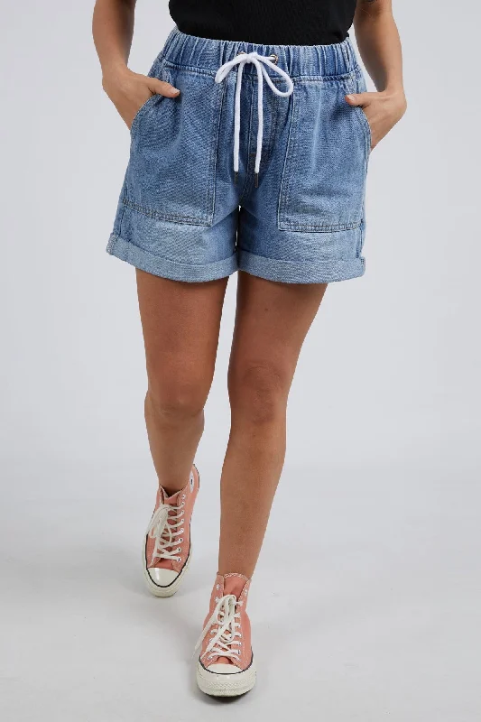 Emma Blue Wash Denim Relaxed Short