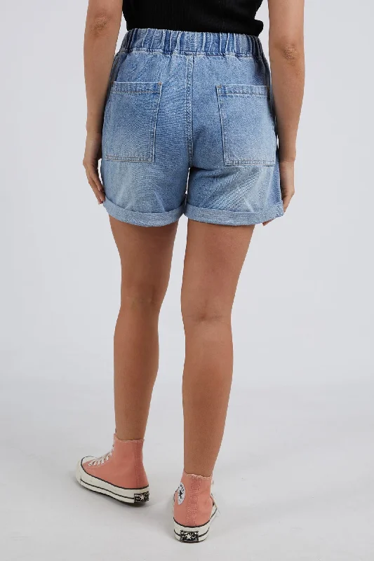 Emma Blue Wash Denim Relaxed Short