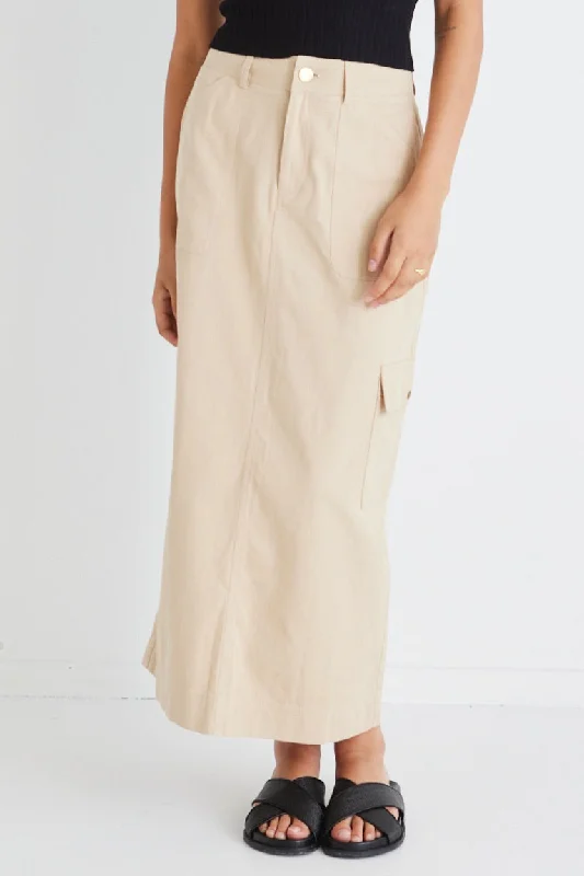 Frank Stone Cotton Utility Midi Skirt