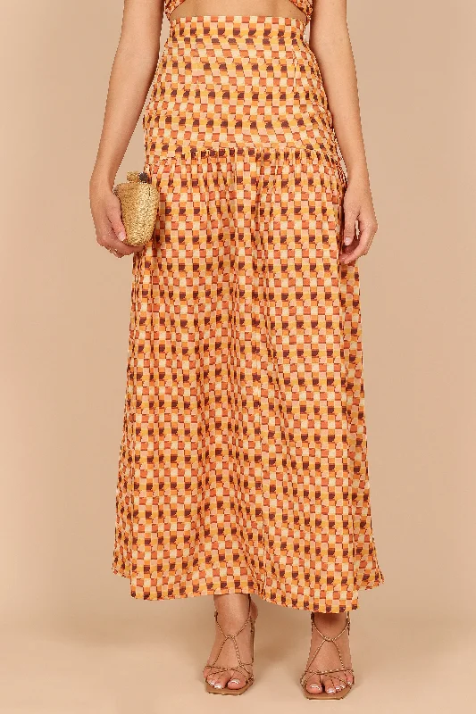 Giza Maxi Skirt - Bronze