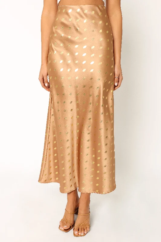 Leif Midi Skirt - Bronze/Gold