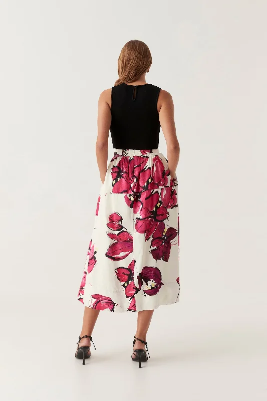 Lottie Gathered Midi Skirt