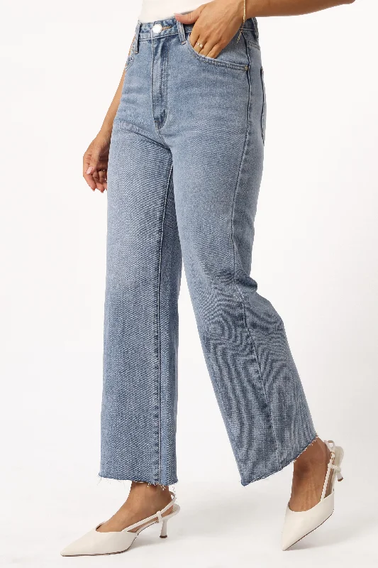 Parker Wide Leg Jean - Light Mid Blue