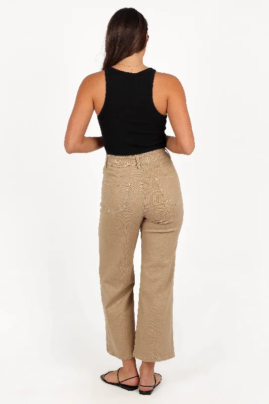 Parson Wide Leg Pant - Taupe