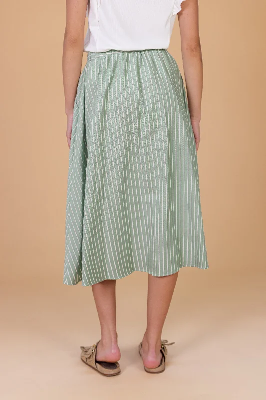 Skirt Marisa Green Stripes