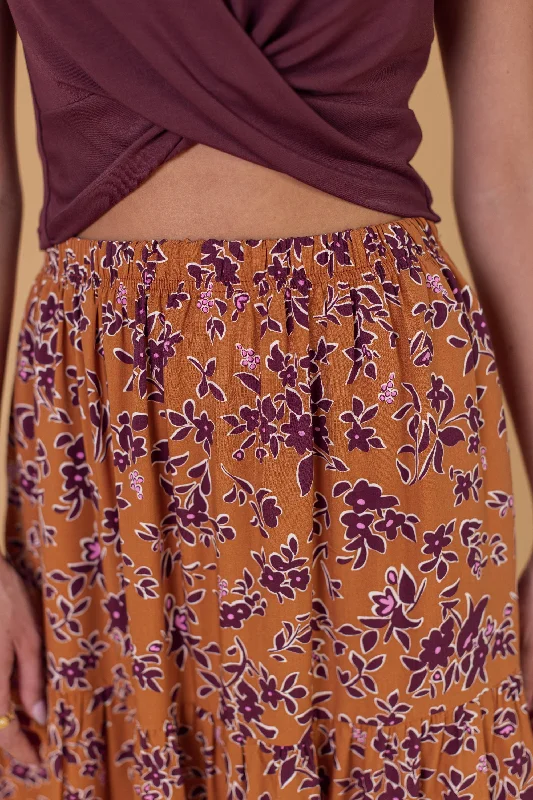 Skirt Martha Terracotta Floral