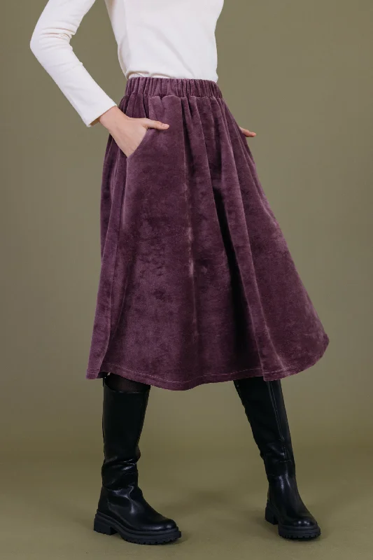 Skirt Serena Velvet Purple