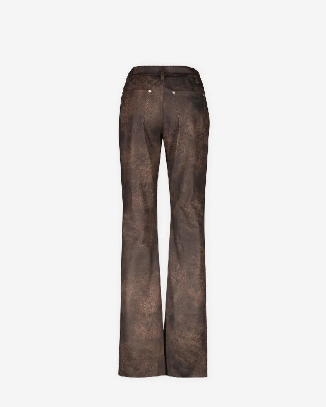 Cracked Faux Leathers Trousers