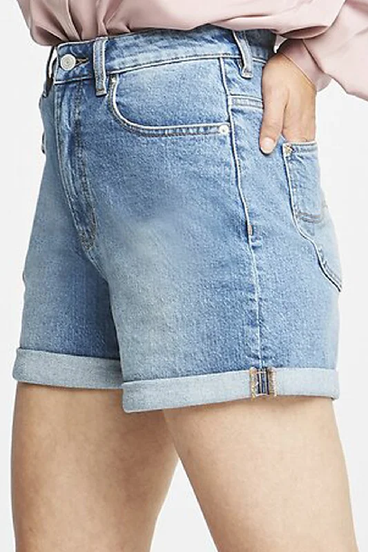 Stevie High Rise Relaxed Pale Blue Tenacity Denim Short