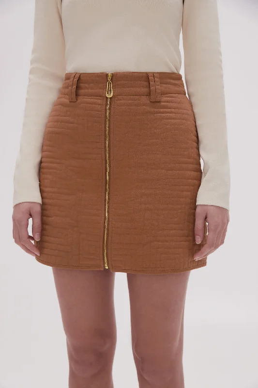 Surrealist Quilted Mini Skirt